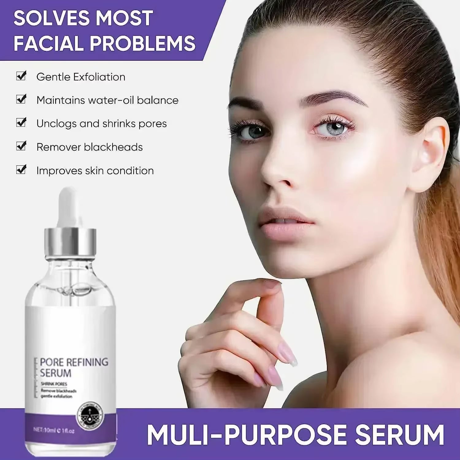 Pore Shrinking Facial Essence Oil Control Repair Nourishing Remove Large Pores Firming Essence Moisturizing