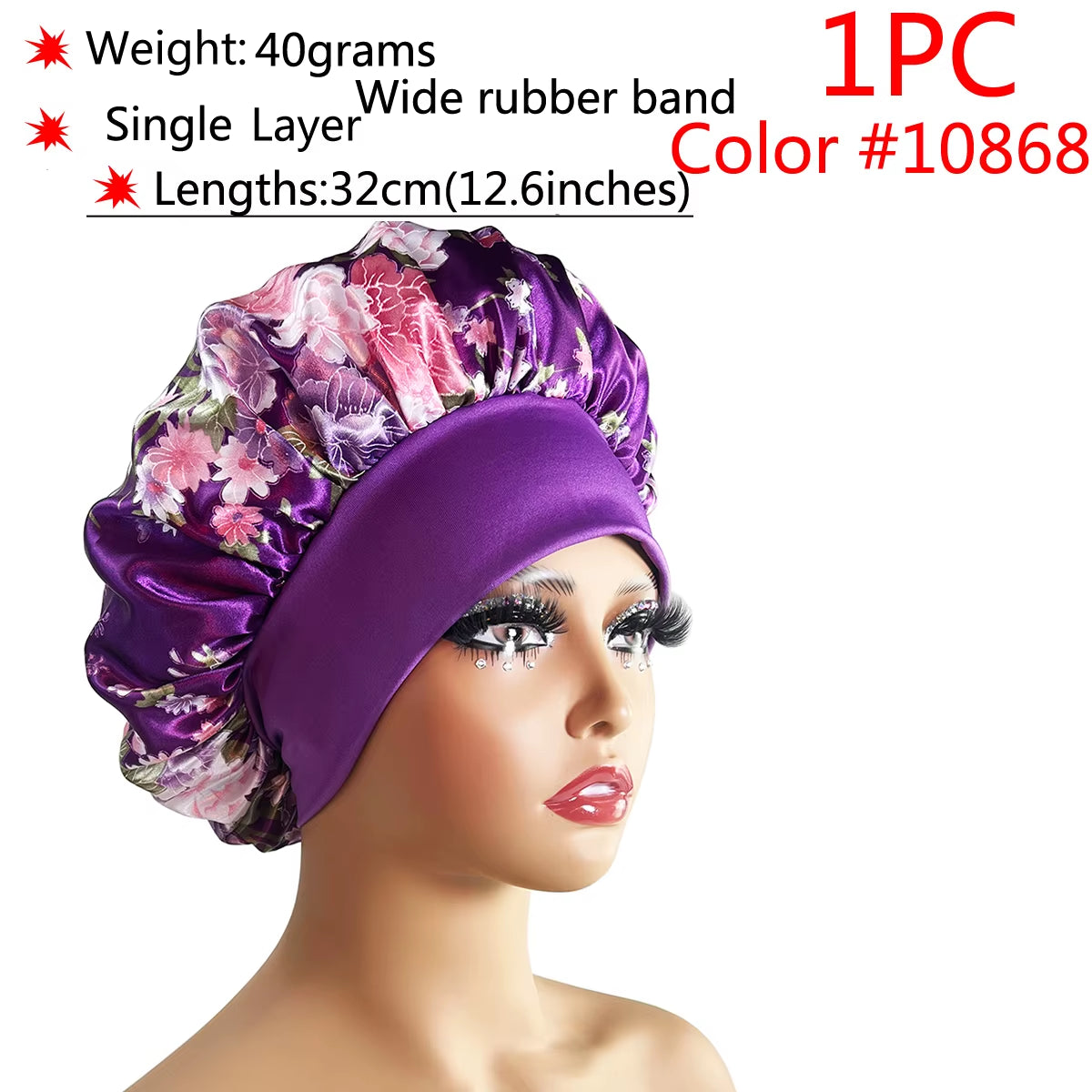 Silk Hair Bonnet Satin Cheveux Nuit Single Double Layer Silk Hair Cap for Women Sleeping Adjust Head Cover Hat Beauty Products