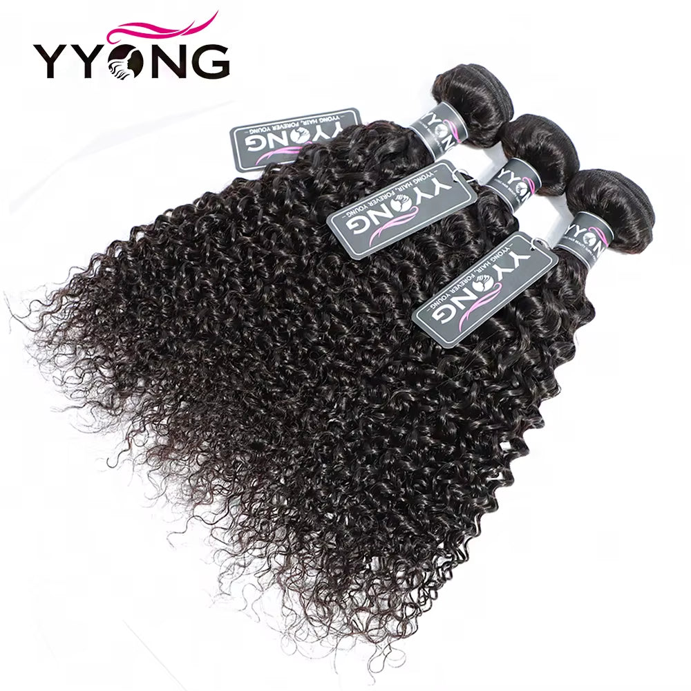 Brazilian Kinky Curly 100% Human Hair Weave Bundles Remy Hair Weaving 3 Pcs/Lot Natural Color 8-26 Hair Extension Deals