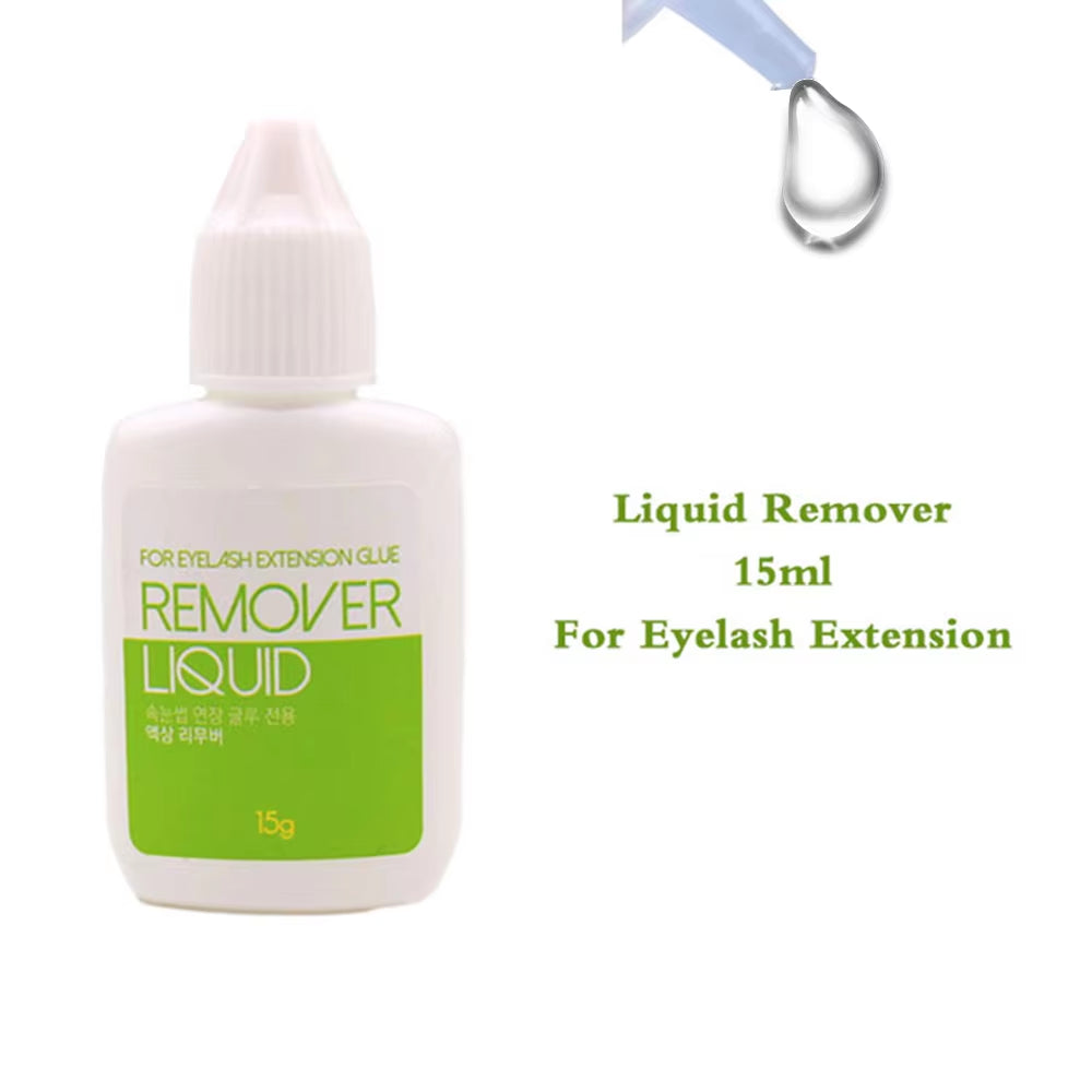 Original Korea Remover Liquid for Eyelash Extensions Glue Wholesale Clear Gel Cleaner False Lash Removal Liquid 15G