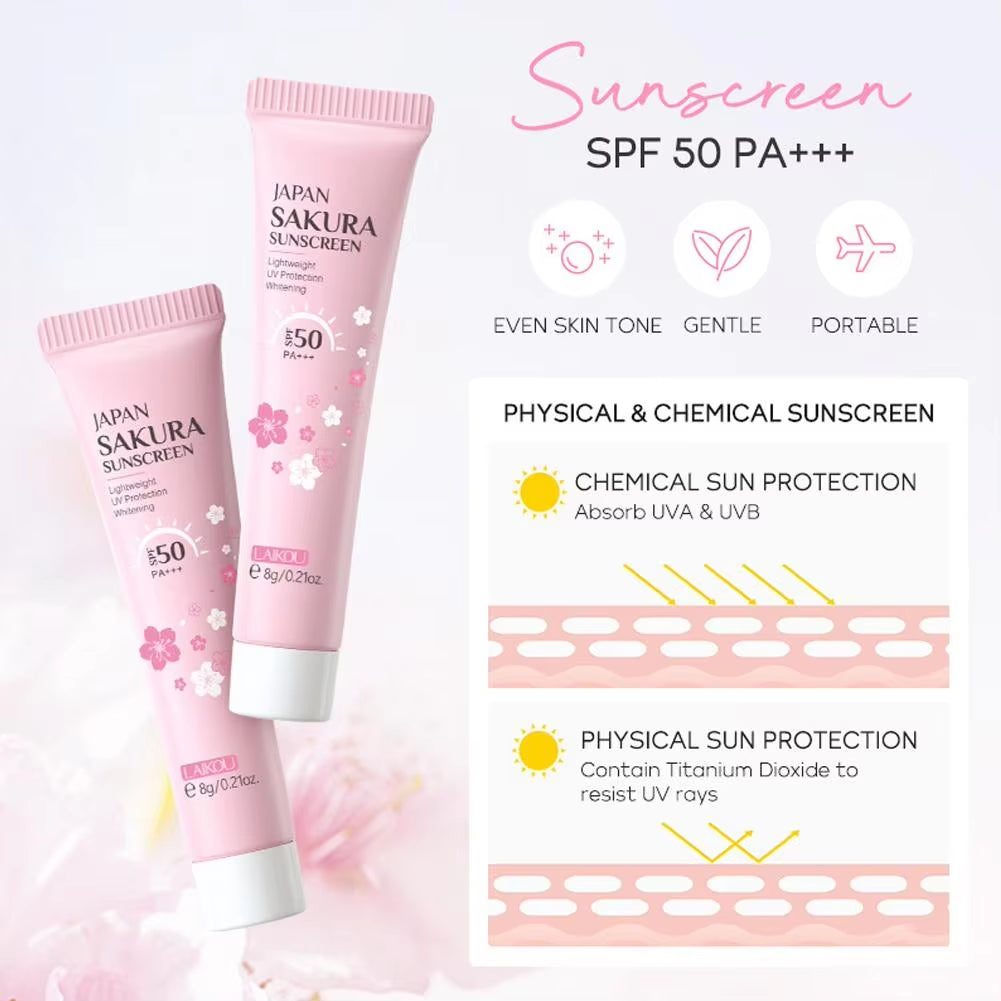 Sakura Skin Care Sets & Kits with Cleanser,Serum,Eye Cream,Essence Cream Beauty Products for Women Gift Sets Routine Travel Kit