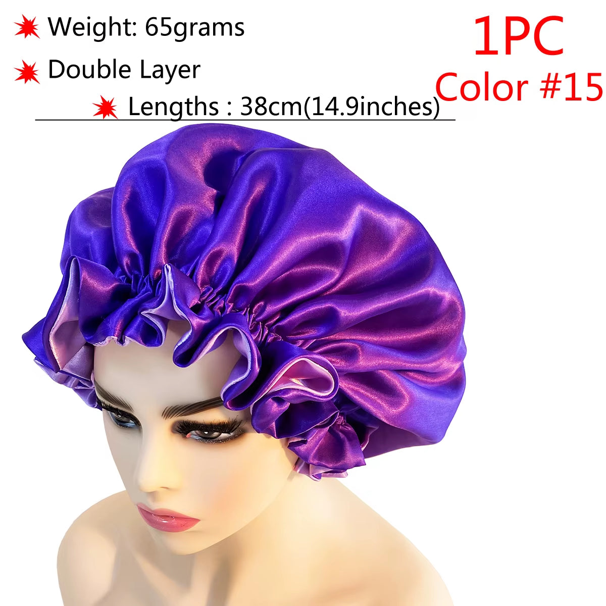 Silk Hair Bonnet Satin Cheveux Nuit Single Double Layer Silk Hair Cap for Women Sleeping Adjust Head Cover Hat Beauty Products