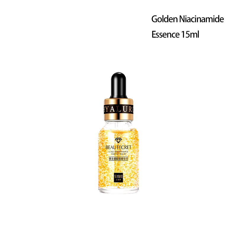 Skincare Product 24K Gold Niacinamide Face Serum anti Aging Hyaluronic Acid for Face Shrinks Pores Korean Skin Care Products