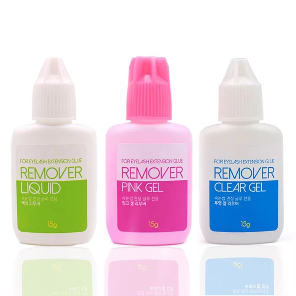 Original Korea Remover Liquid for Eyelash Extensions Glue Wholesale Clear Gel Cleaner False Lash Removal Liquid 15G