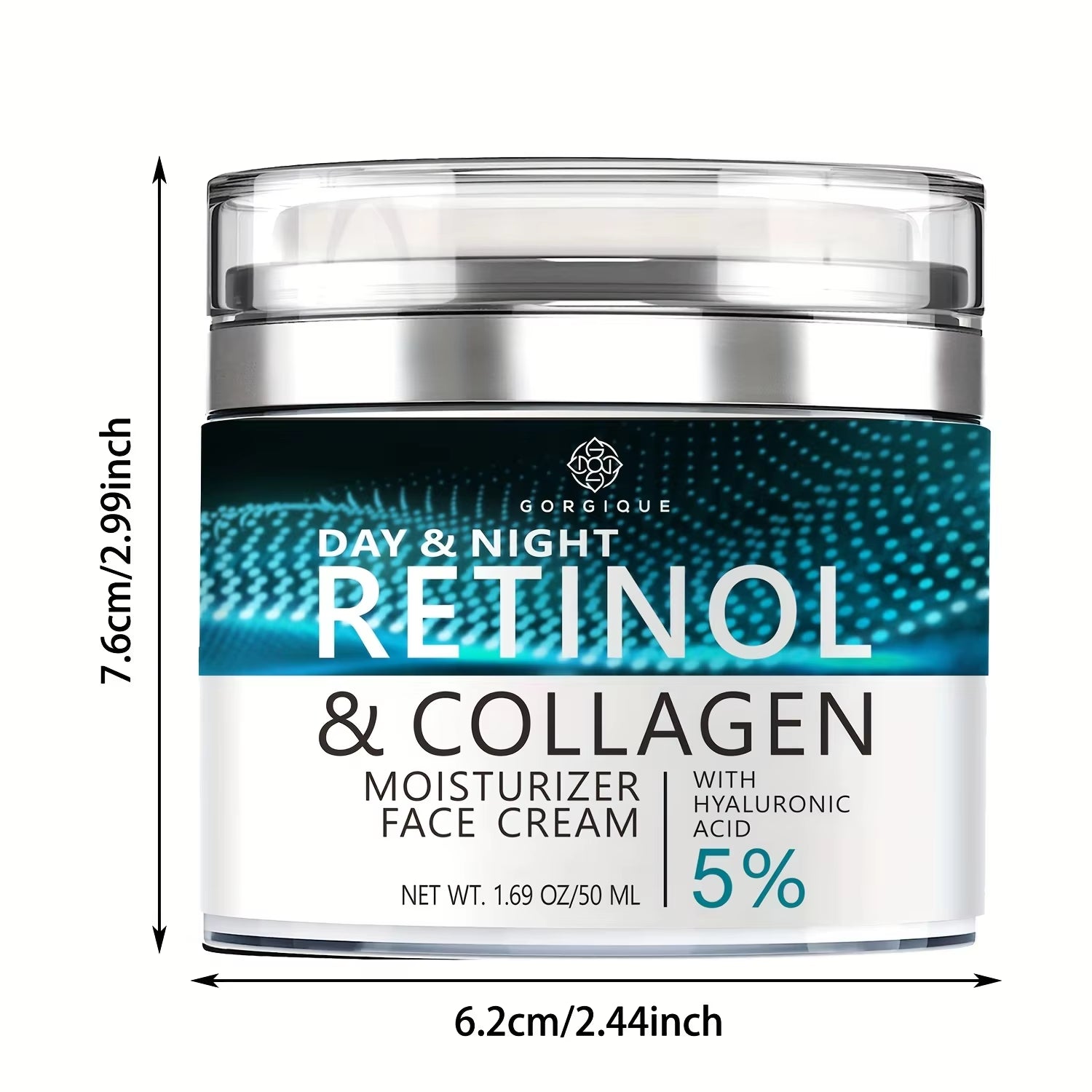 Retinol Face Moisturizer Cream - Anti-Aging Hydrating Formula for Day and Night Use