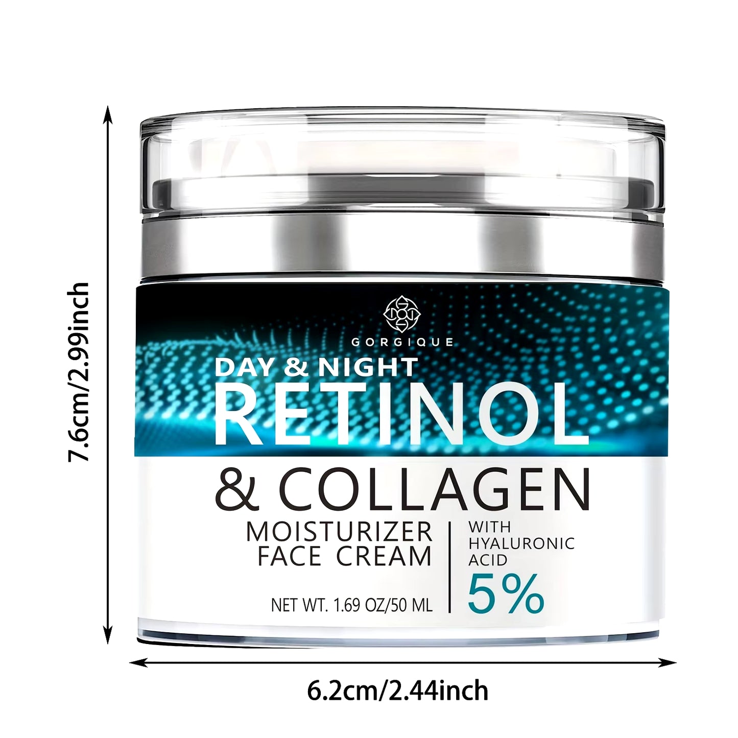 Retinol Face Moisturizer Cream - Anti-Aging Hydrating Formula for Day and Night Use