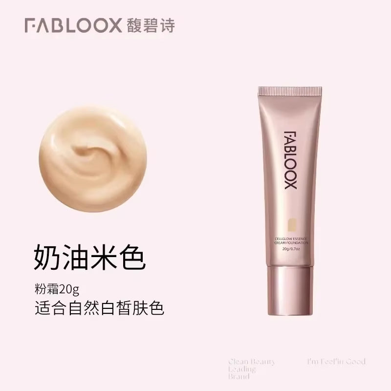 Fabloox Face Make up Foundation Cream Full Coverage Matte Concealer Korea Creamy Skin Oil Control Brighten Long-Lasting Cosmetic