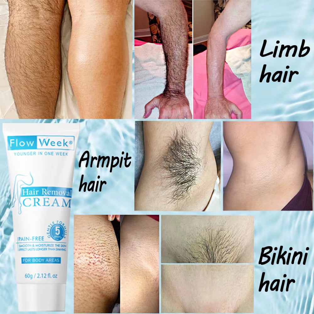 Painless Hair Removal Underarm Private Facial Body Leg Hair Remove Cream Skin Care Powerful Beauty Hair Removal for Men Women