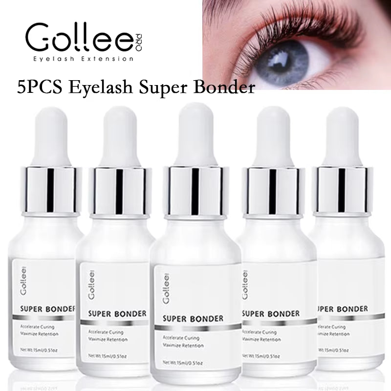 Gollee 15Ml Super Glue Extra Strong No Irritation Eyelash Extension Super Bonder Aloe Smell Lash Bonder Lash Extension Supplies