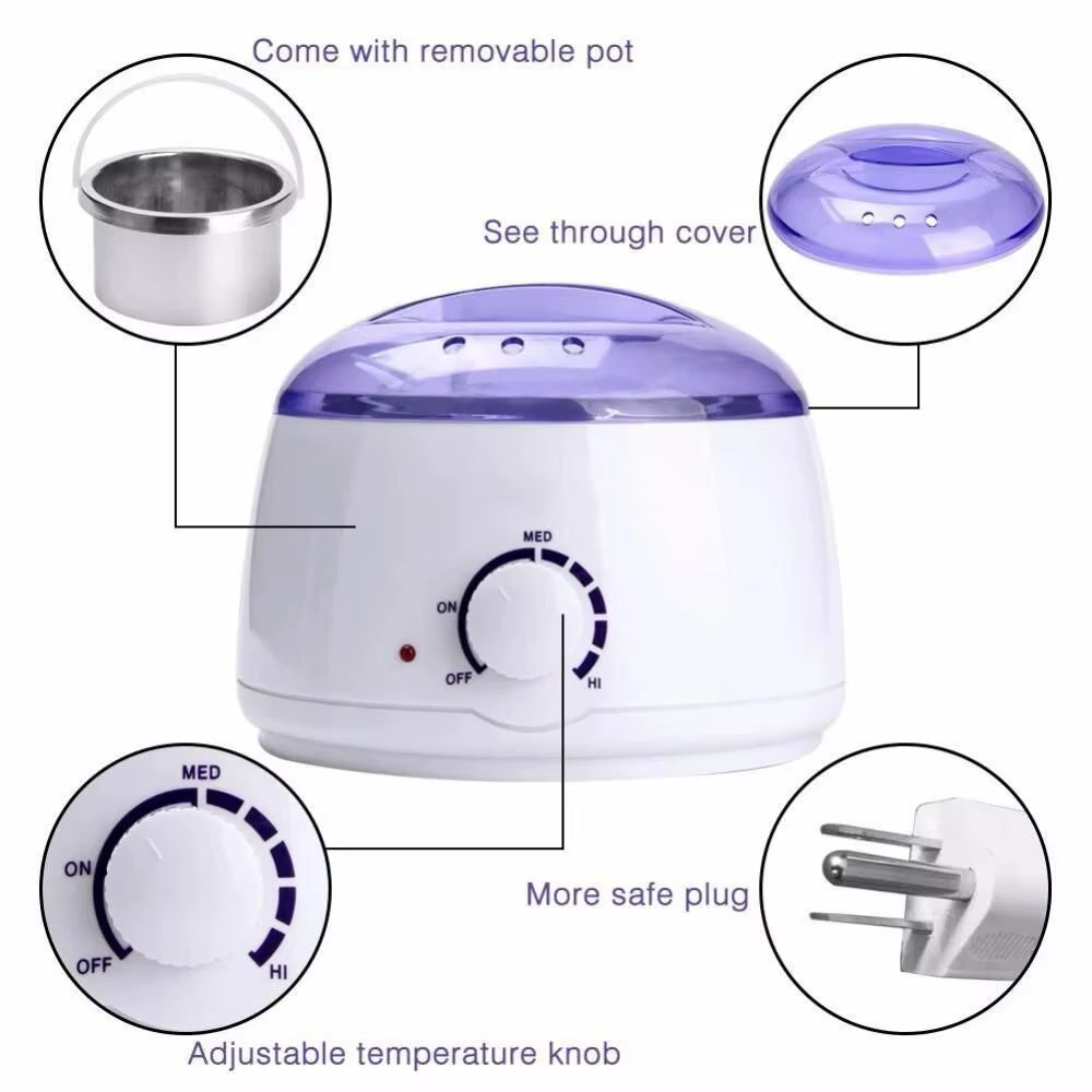 Pro-Wax100 Therapy Machine Wax Warmer Portable Electric Hair Removal Kit Facial Bikini Area Armpit- Melting Pot Hot Wax Heater