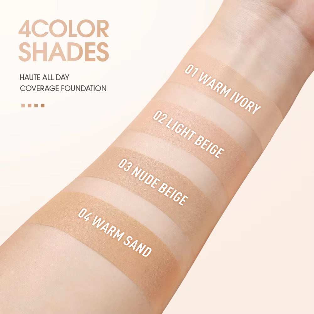 Foundation Cream Moisturizing Oil-Free Long-Lasting Waterproof BB Cream Concealer Full Coverage Foundation Face Makeup