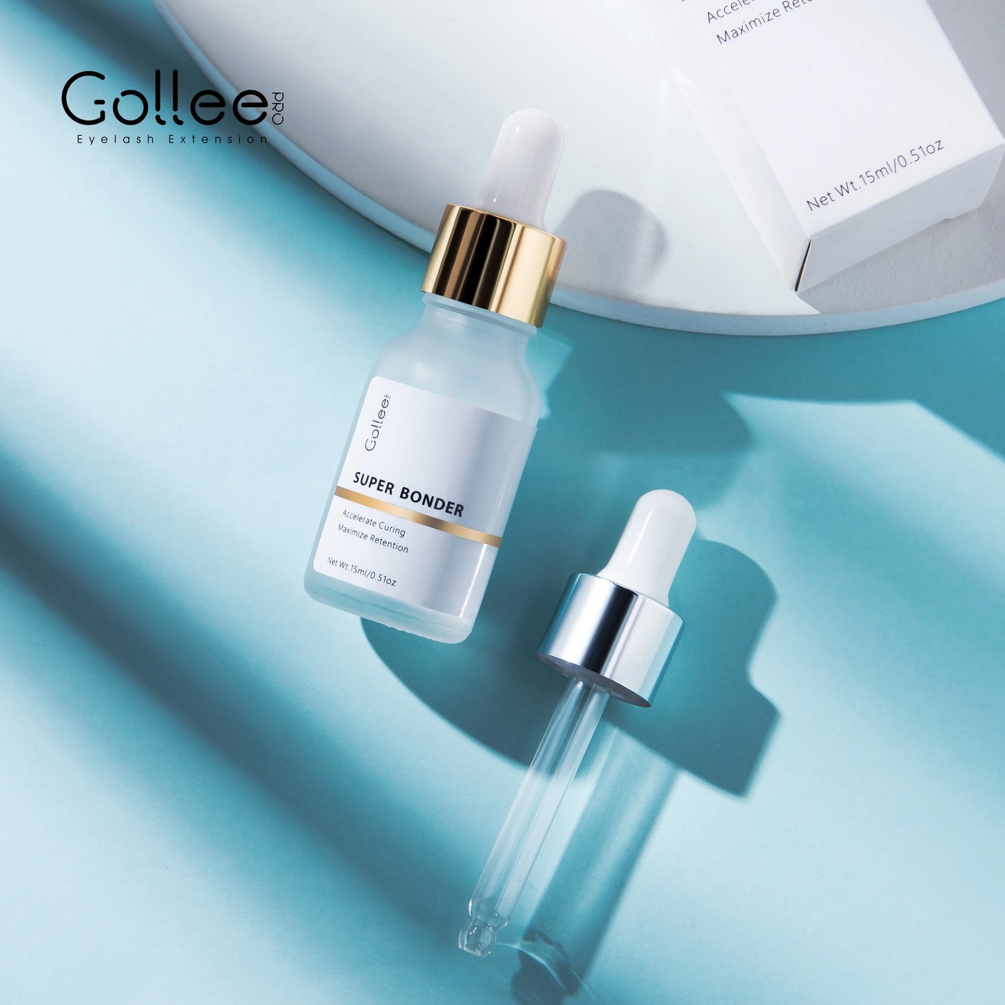 Gollee 15Ml Super Glue Extra Strong No Irritation Eyelash Extension Super Bonder Aloe Smell Lash Bonder Lash Extension Supplies