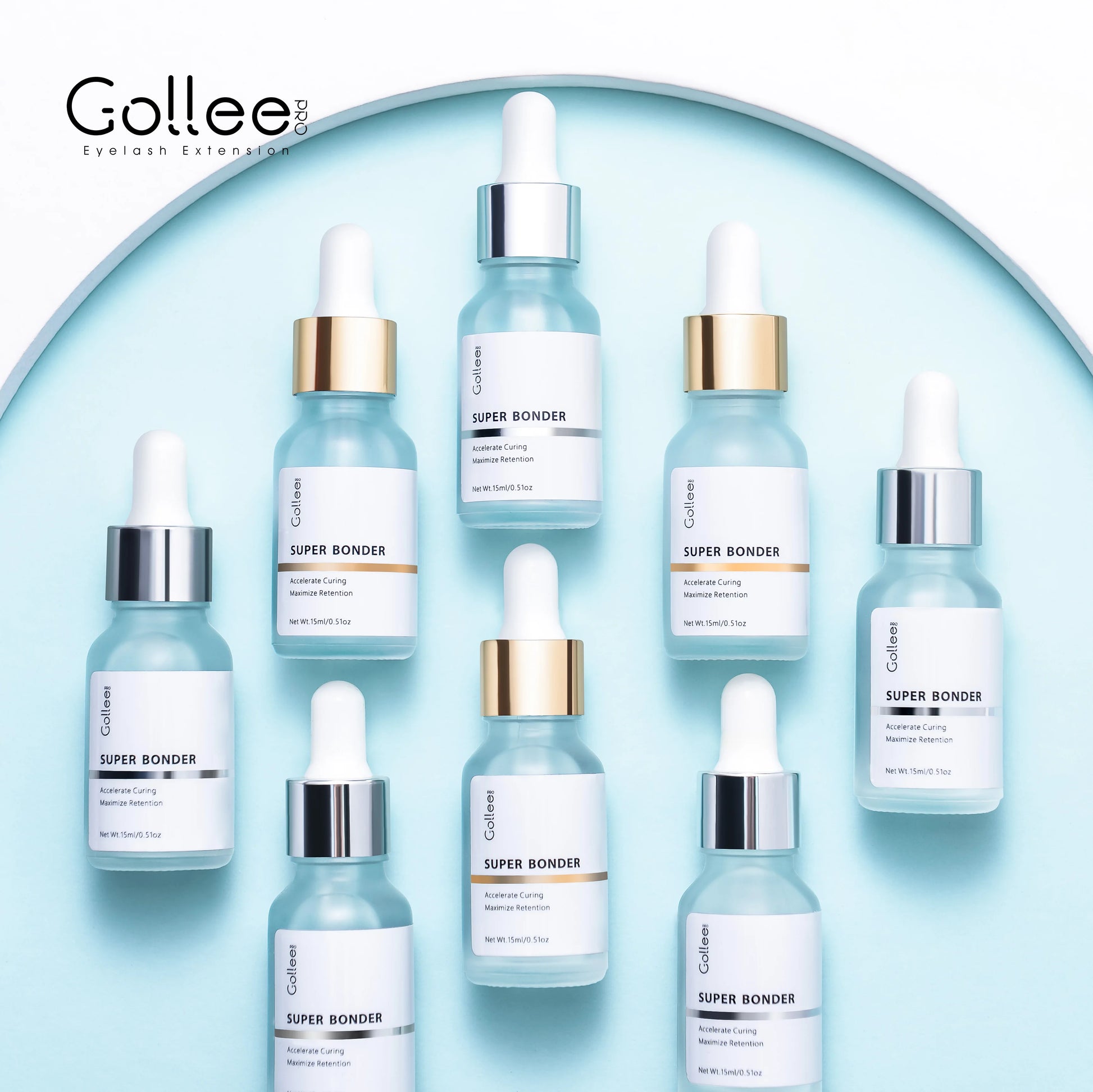 Gollee 15Ml Super Glue Extra Strong No Irritation Eyelash Extension Super Bonder Aloe Smell Lash Bonder Lash Extension Supplies