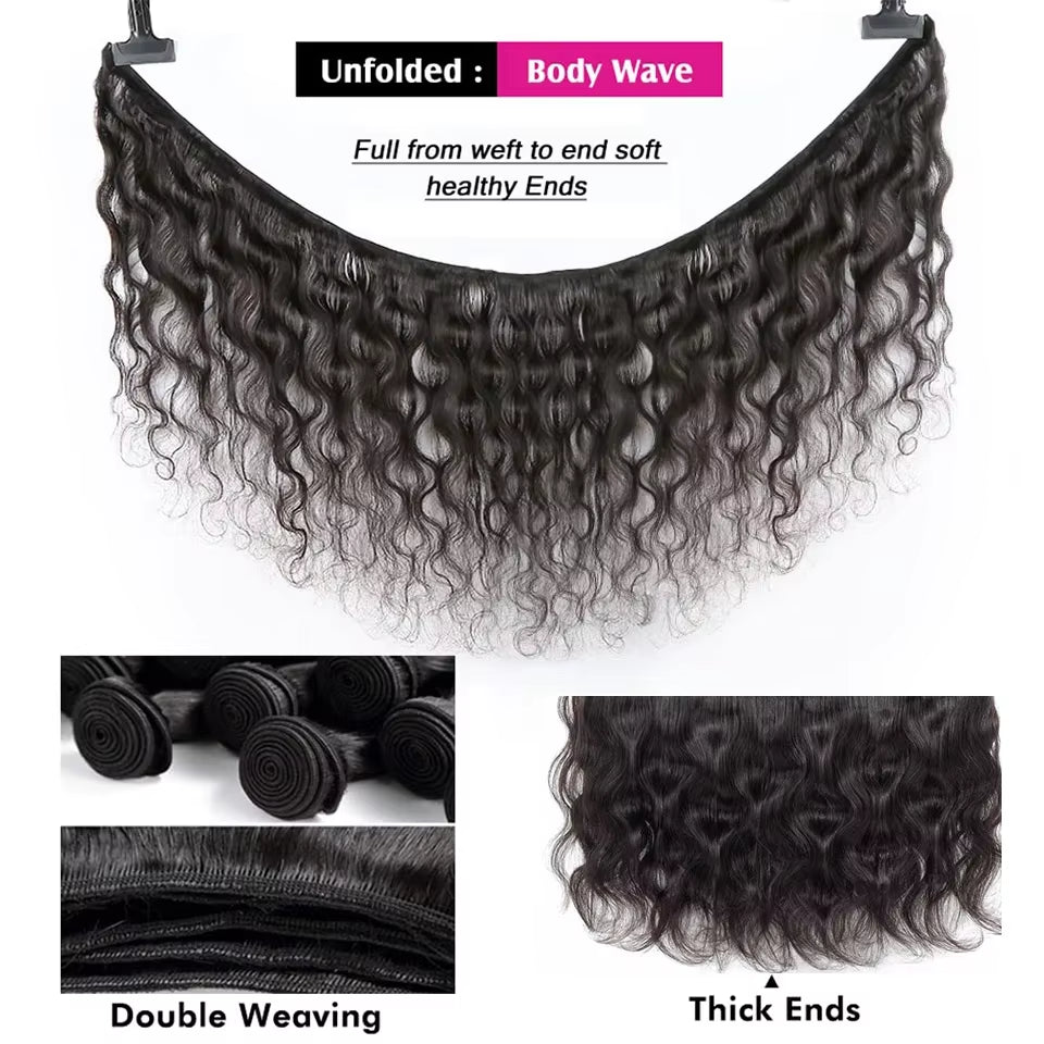 Peruvian Body Wave Bundles Remy Human Hair Extensions 1/3/4 Bundles Human Hair Weave Bundles 8-32 Inches