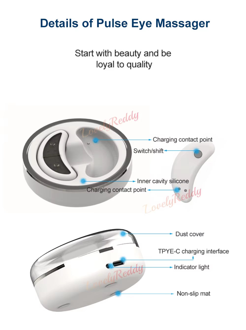 EMS Eye Massager Electric RF Eye Heating Pads Dark Circles Bag Removal anti Wrinkle Puffiness Relief Eye Face Relax Tools