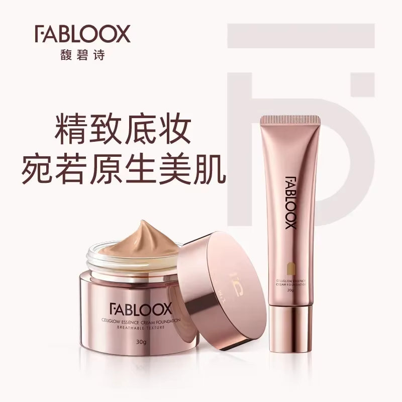 Fabloox Face Make up Foundation Cream Full Coverage Matte Concealer Korea Creamy Skin Oil Control Brighten Long-Lasting Cosmetic