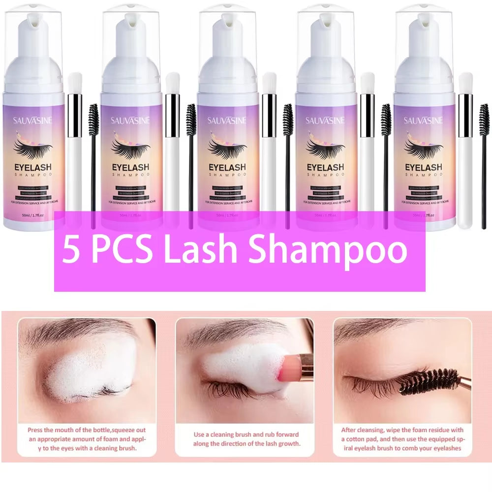 Professional Eyelash Extension Shampoo Foam Cleaner Mousse Wash Oil Dustcare Makeup Remover Glue 50Ml Home Salon Persional Use