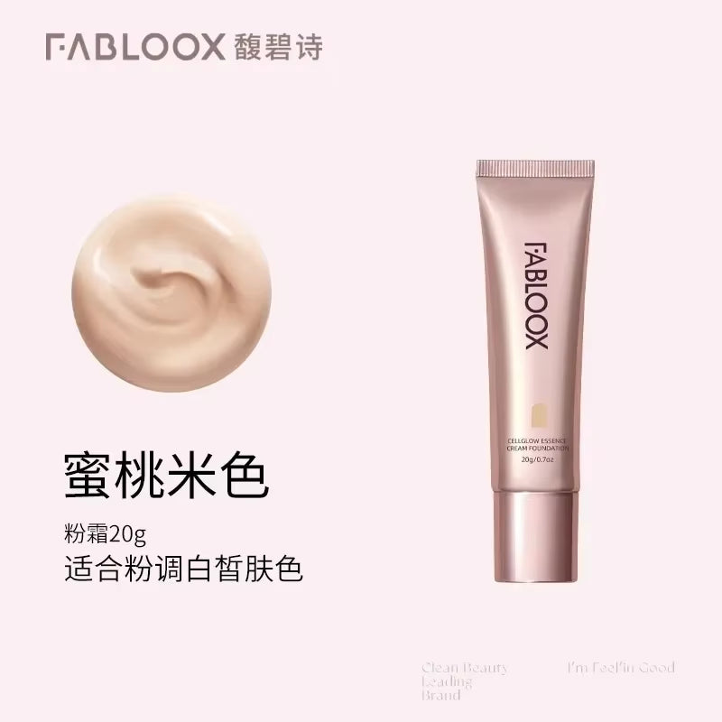 Fabloox Face Make up Foundation Cream Full Coverage Matte Concealer Korea Creamy Skin Oil Control Brighten Long-Lasting Cosmetic