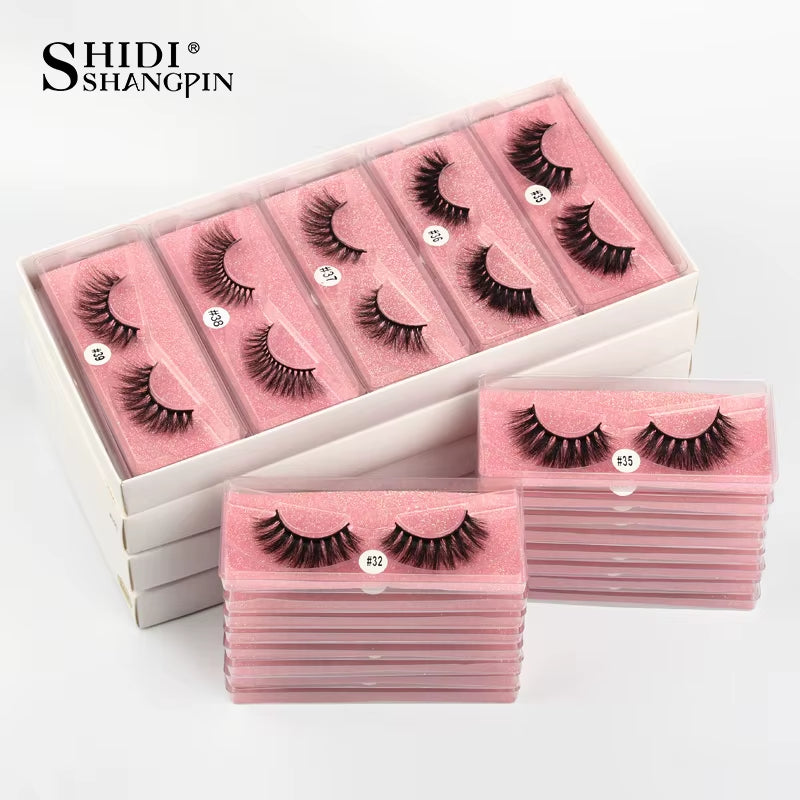 Eyelashes Wholesale 3D Mink Lashes Natural False Eyelashes Long Set Faux Cils Makeup Wholesale Lashes Bulk Lash Vendors