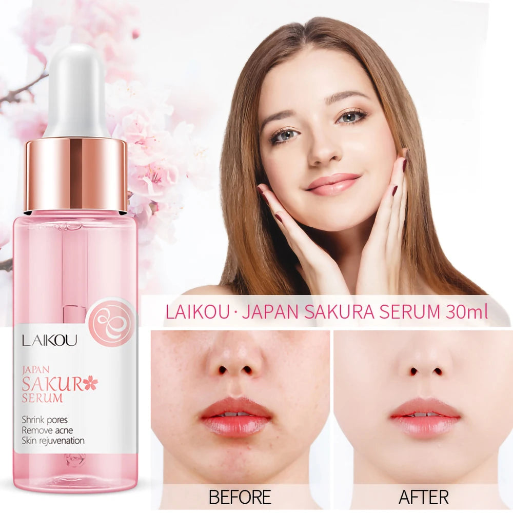 Facial Products Kit Sakura Skin Care Set Facial Cleanser Face Cream Fade Dark Circles Eye Cream Korean Skincare Products