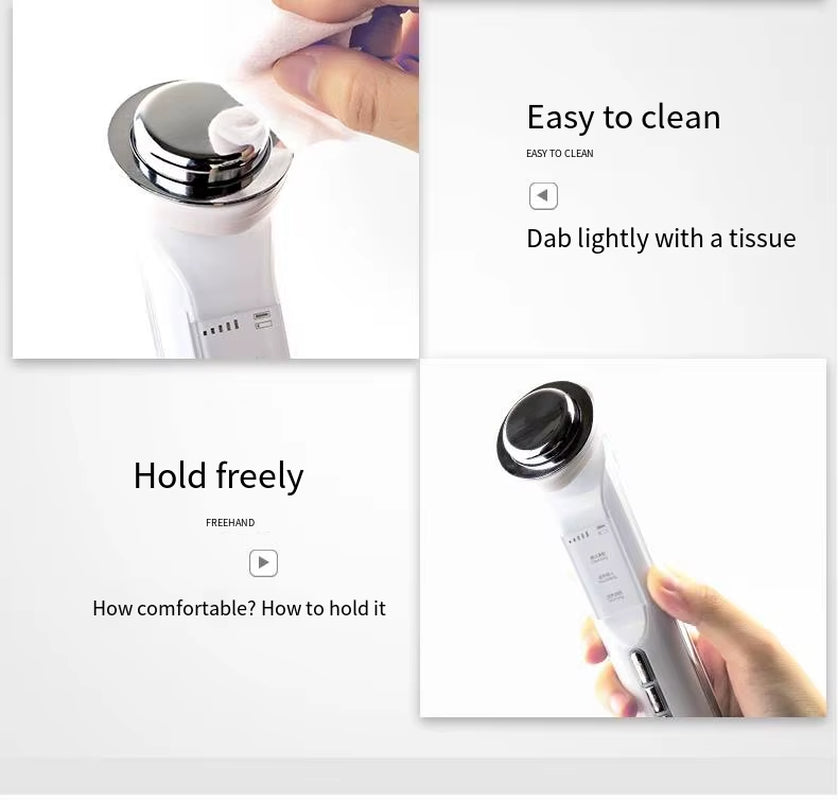 Face Massagers Microcurrents Facial Radiofrequency Ultrasonic Cleaning Mini Skin Care Beauty Face Lift Devices