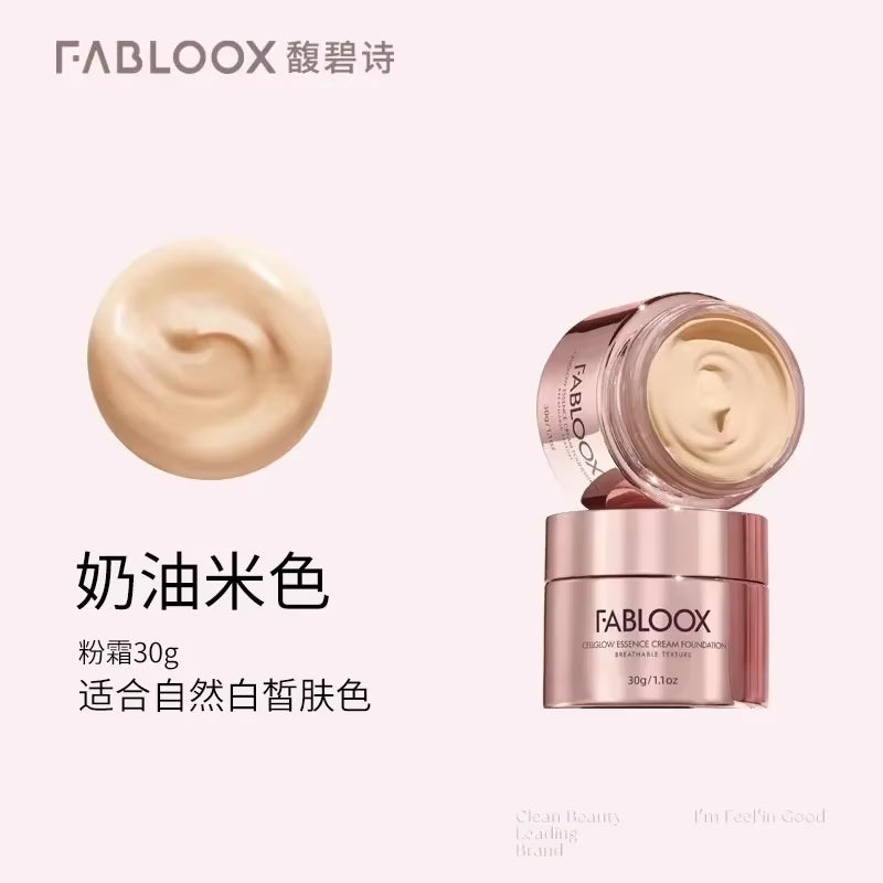 Fabloox Face Make up Foundation Cream Full Coverage Matte Concealer Korea Creamy Skin Oil Control Brighten Long-Lasting Cosmetic