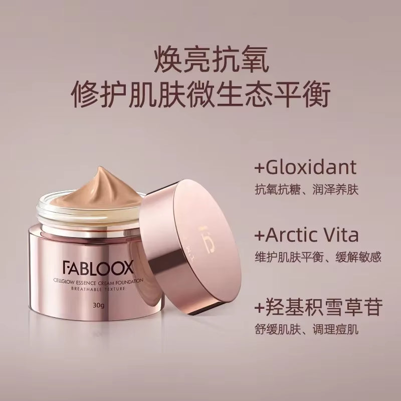 Fabloox Face Make up Foundation Cream Full Coverage Matte Concealer Korea Creamy Skin Oil Control Brighten Long-Lasting Cosmetic